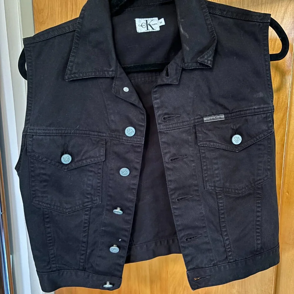 Calvin Klein Black Denim Vest - Picture 4 of 4